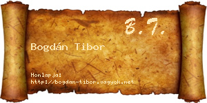 Bogdán Tibor névjegykártya